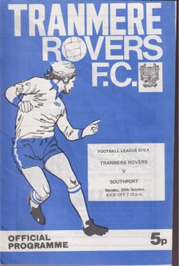 Tranmere Rovers v Southport Match Programme 1975-10-20